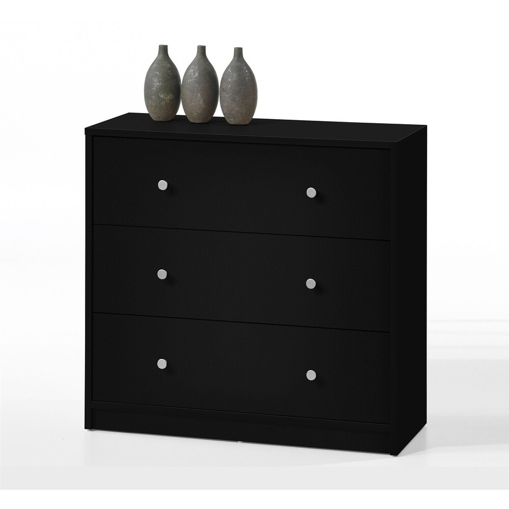 Contemporary 3 Drawer Chest in Black