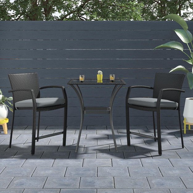 Cosco Outdoor Living 3 Piece High Top Bistro Patio Furniture Set