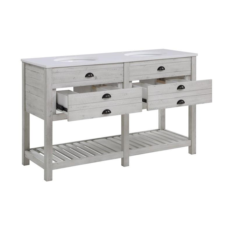 Waldorf 2-Drawer Double Sink Vanity 57