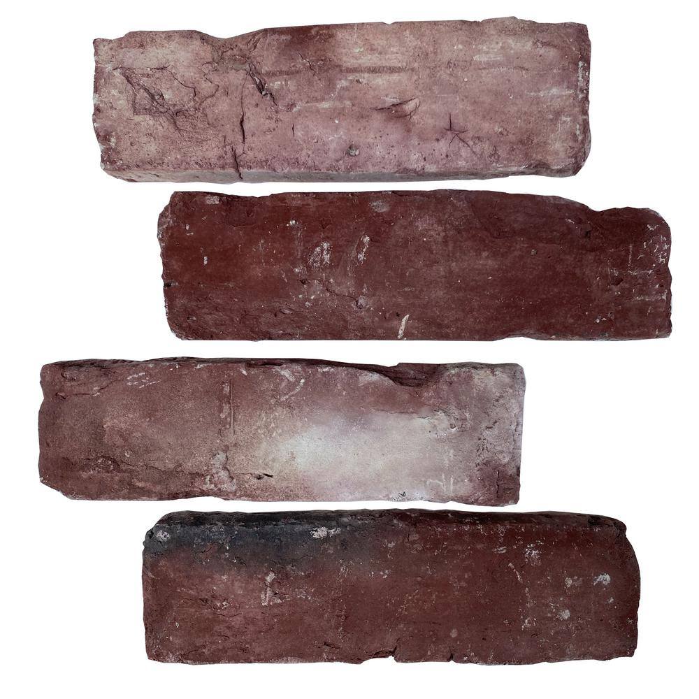 Koni Brick Old Chicago Vino 8.20 in. x 2.50 in. Thin Brick 10.76 sq. ft. Flats Manufactured Stone Siding KBFT-463VNN