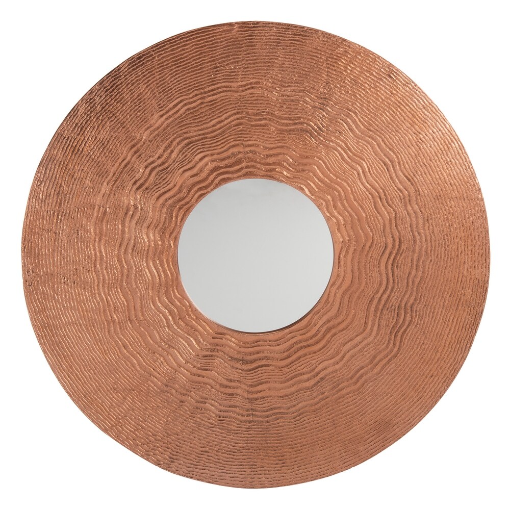 SAFAVIEH Dover Copper 25 inch Round Decorative Mirror   24.5\