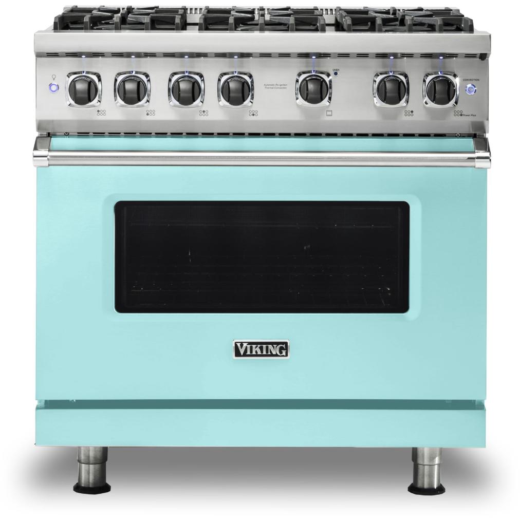 Viking 36-inch Freestanding Gas Range with GourmetGlo VGR536-6BBWLP