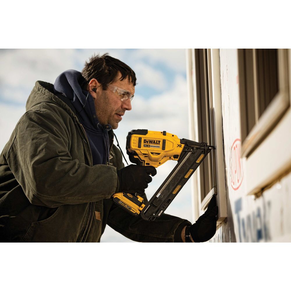 DEWALT 20V MAX* XR 15 GA Angled Finish Nailer - Tool Only DCN650B from DEWALT