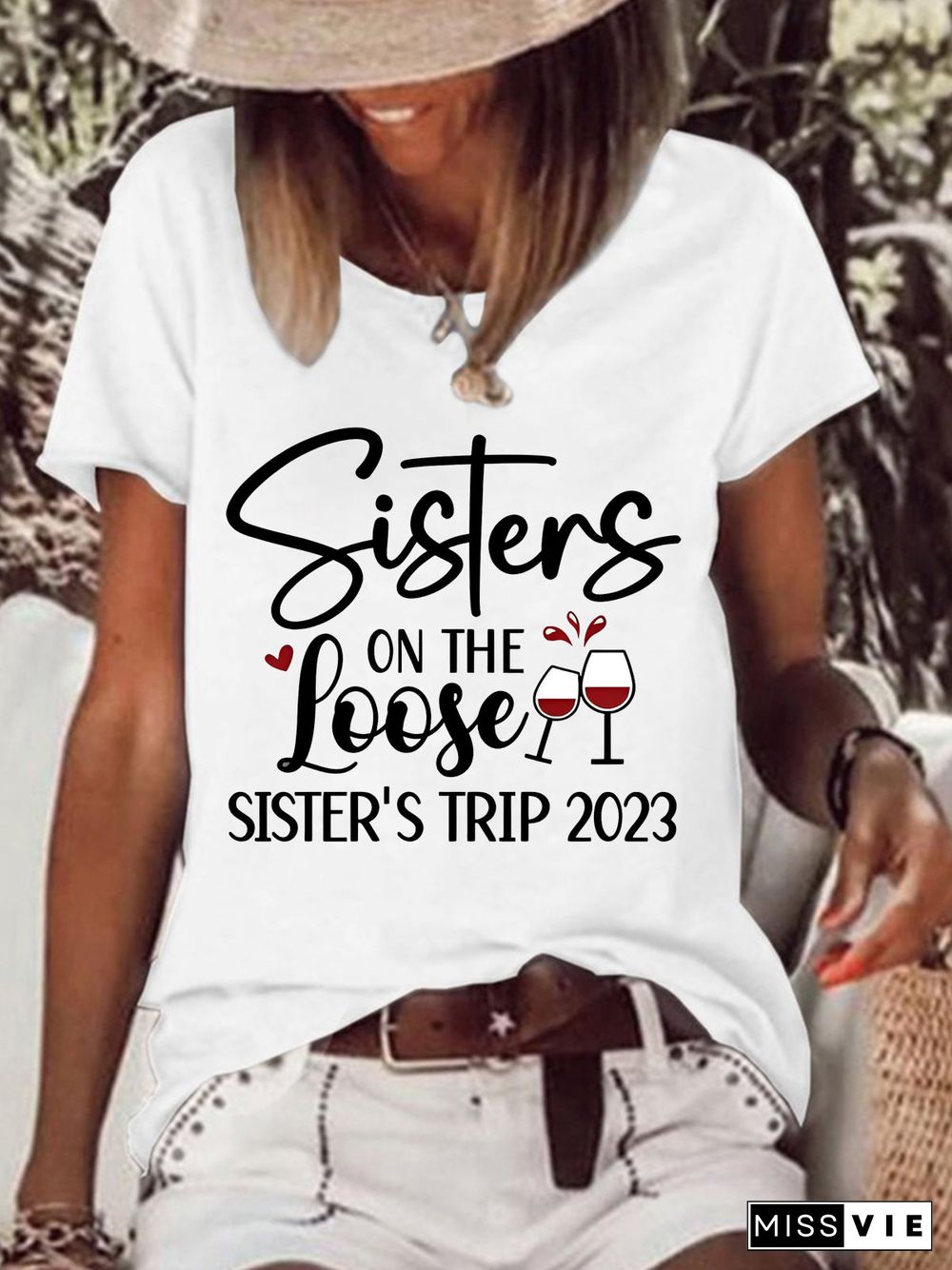 Sister On The Loose Crew Neck Tee