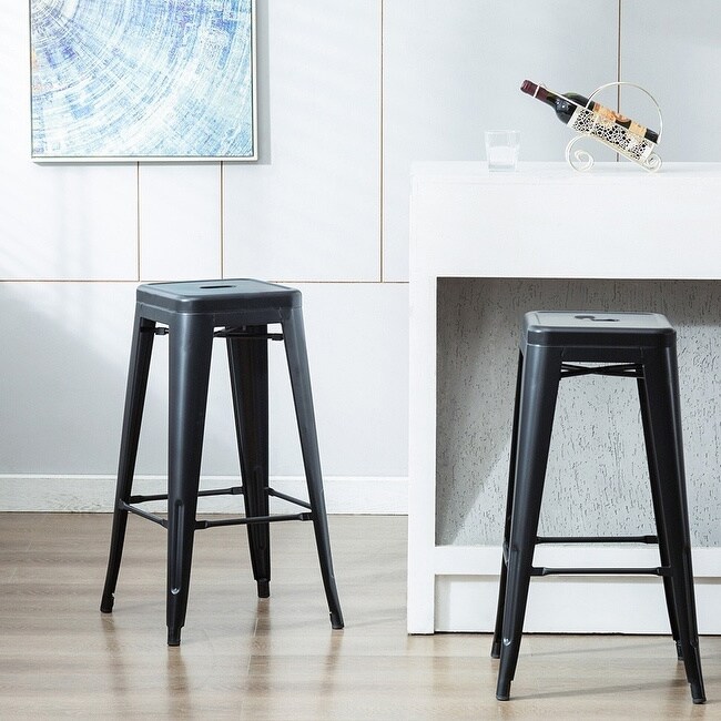 Carbon Loft Raven Stackable Metal Bar Stool