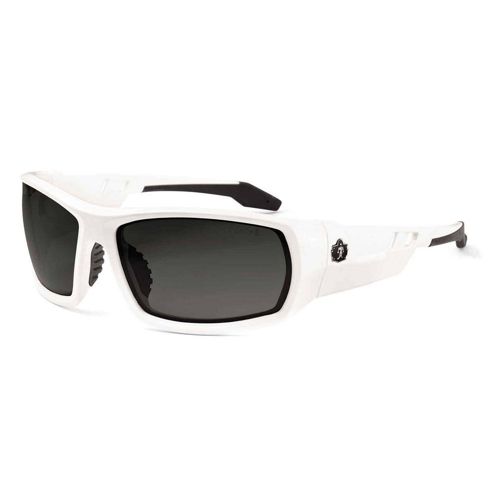 Ergodyne Skullerz Odin White Polarized Safety Glasses Tinted Lens - ANSI Certified ODIN