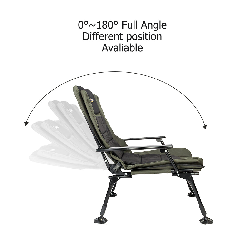 Folding Fishing Chair Plus Foot Rest Attachment