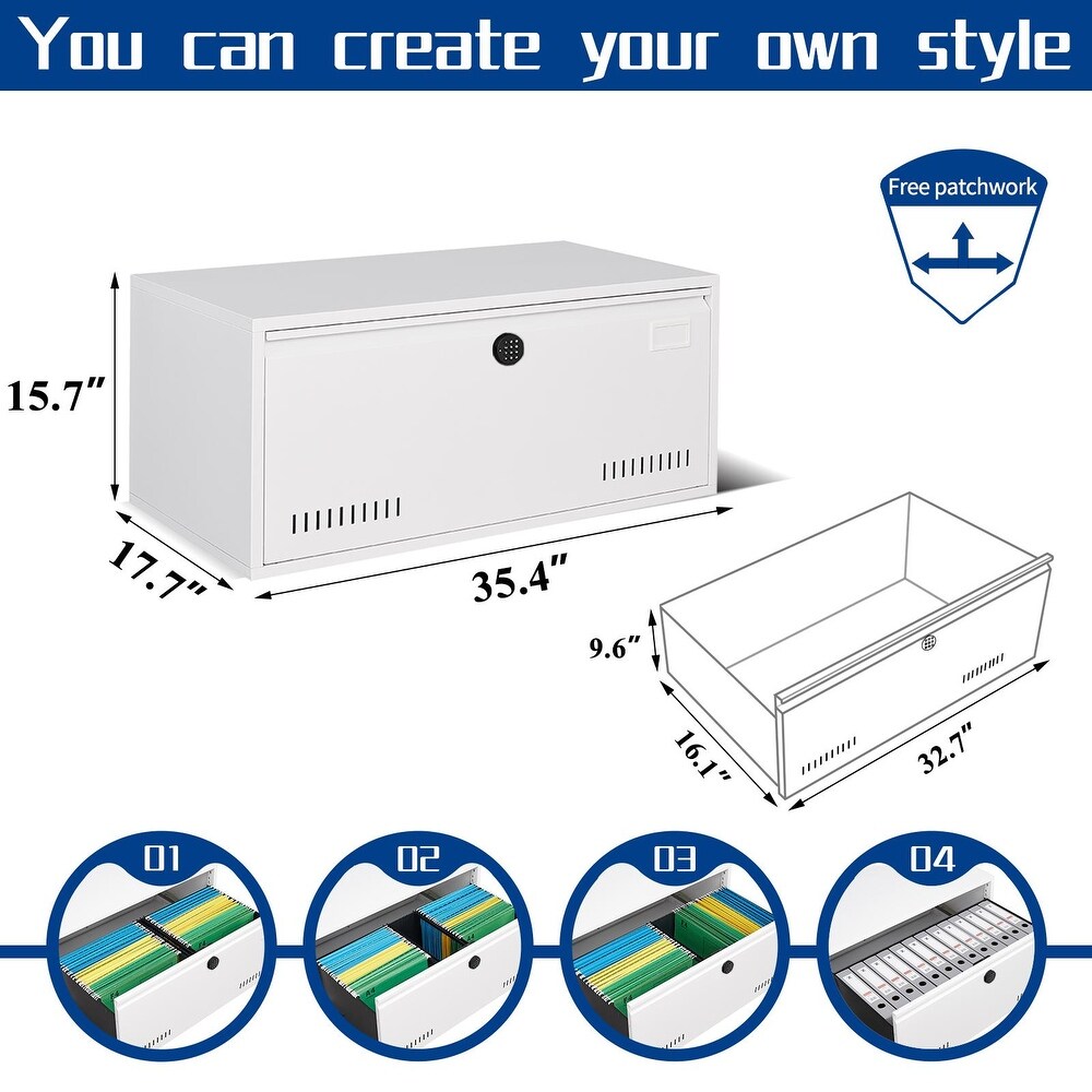 Electronic Digital Lateral File Cabinet  Large Drawer File Cabinet