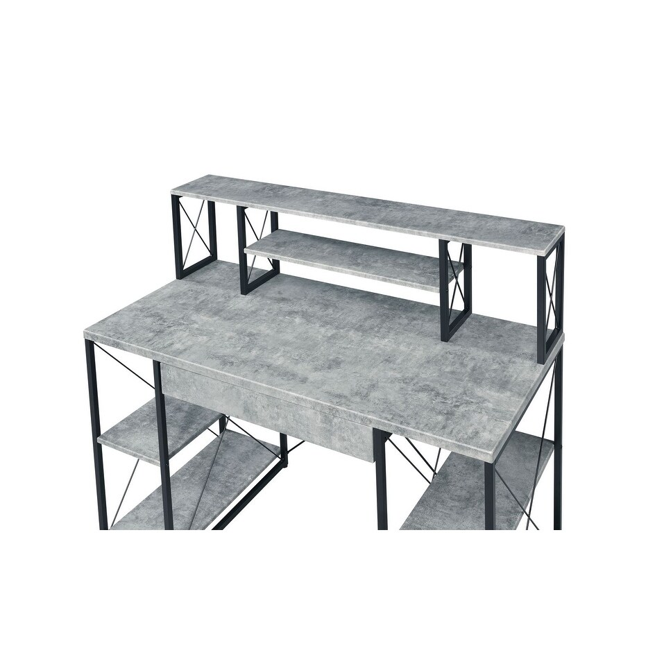 Desk  Faux Concrete   Black