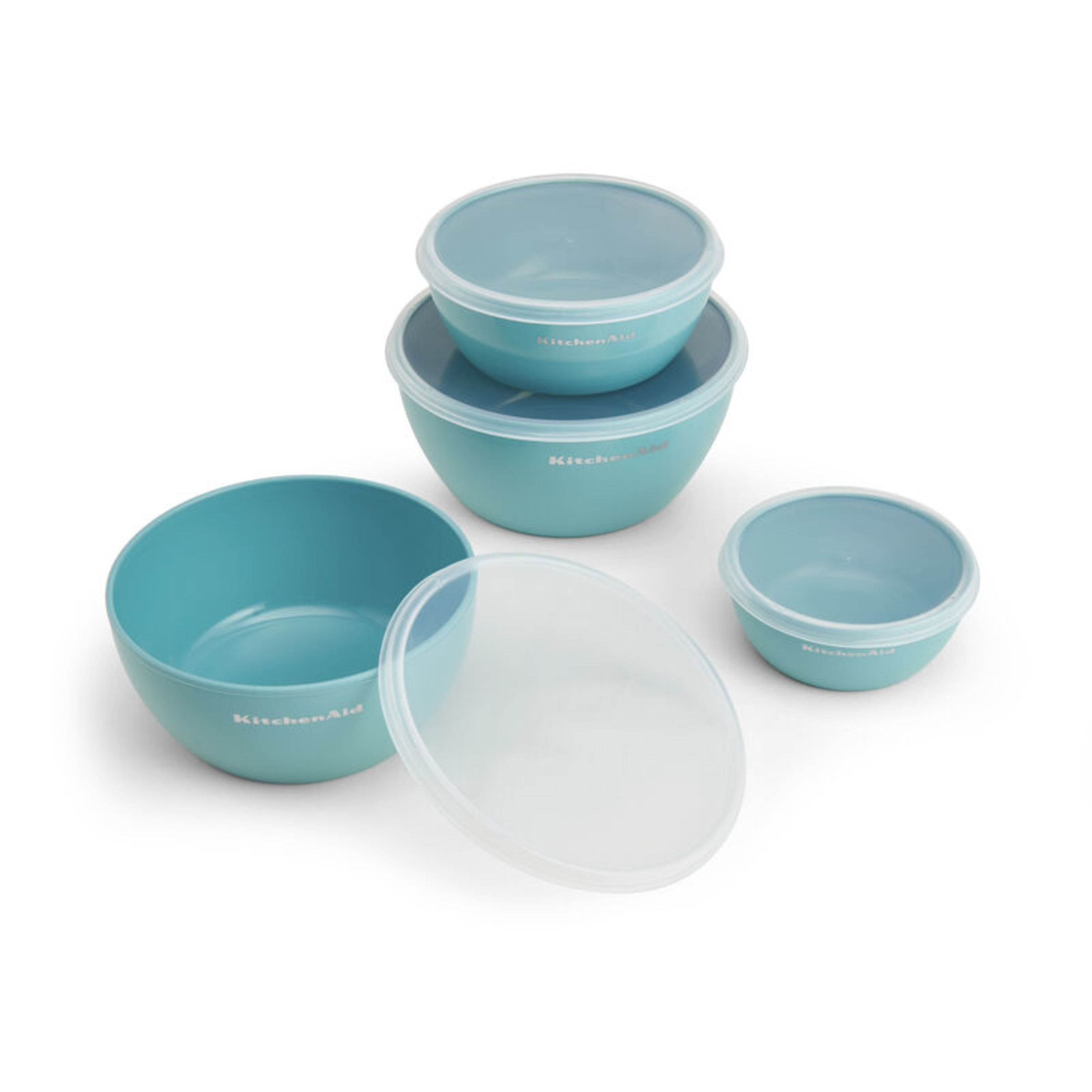 Kitchenaid 4-piece Prep Bowl Set with Lids in Aqua Sky and Assorted Sizes