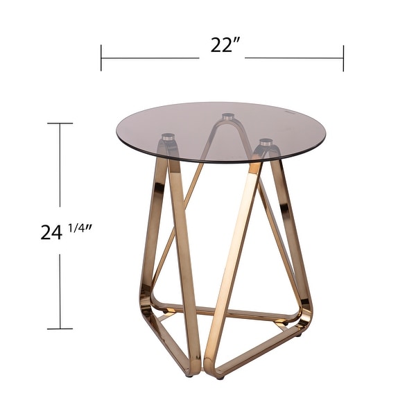 SEI Furniture Sawtelle Contemporary Champagne Glass Side Table