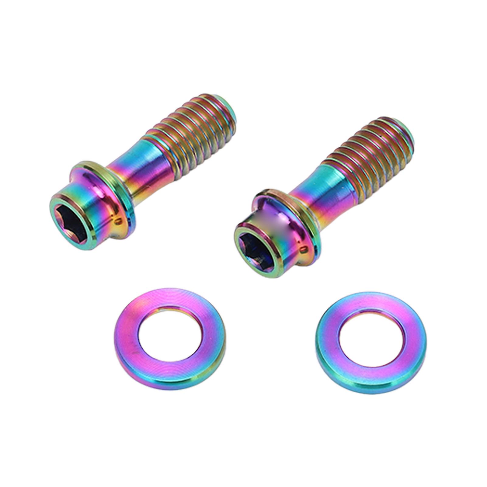 Risk 4pcs/box Titanium Alloy Fixed Screw Set For Sram Brake Disc Road Bike Upgrade Accessoriesrt121 Colorful (4pcs/box)