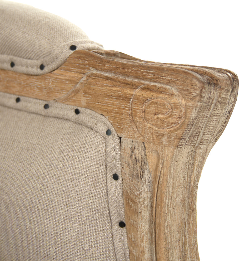 CLub Chair  Natural Linen/Jute   French Country   Armchairs And Accent Chairs   by Zentique  Inc.  Houzz