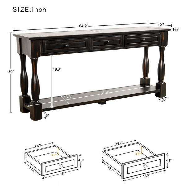 Classic Solid Wood Console Table 64