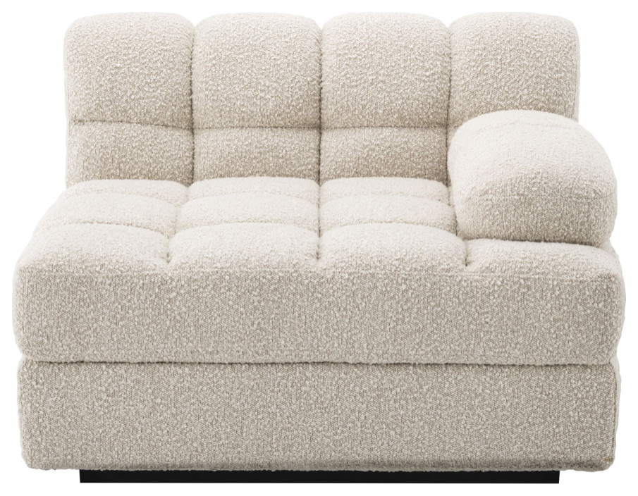 Cream Bouclé Modern Sofa  Eichholtz Dean   Transitional   Armchairs And Accent Chairs   by Oroa   Distinctive Furniture  Houzz