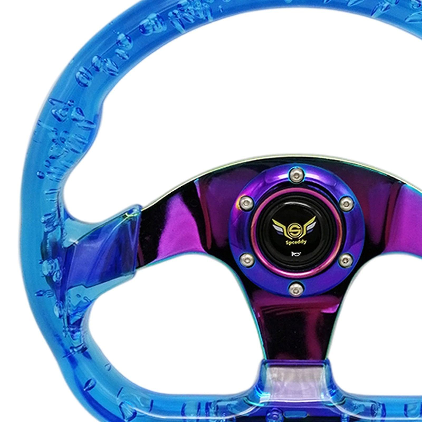 D Shaped 13 Inch Auto Acrylic Steering Wheel Drifting Steering Wheel Part.