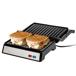 OVENTE GP0540BR Panini Press Grill and Sandwich Maker with Nonstick Coated Plates GP0540BR