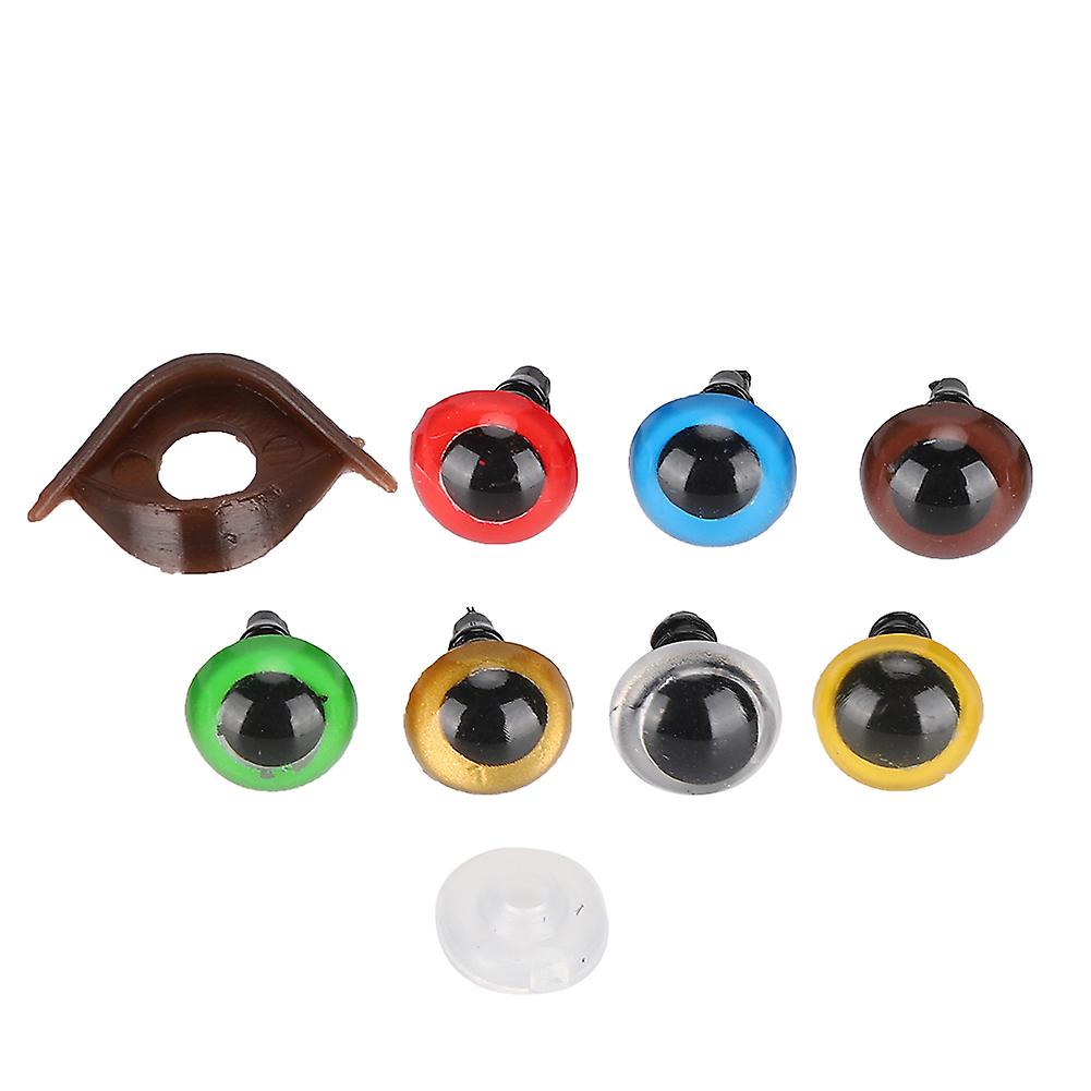 Mix Color Plastic Safety Eyes With Washer Accessories For Diy Crafts Teddy Bear Animal Dolls Puppet10mm