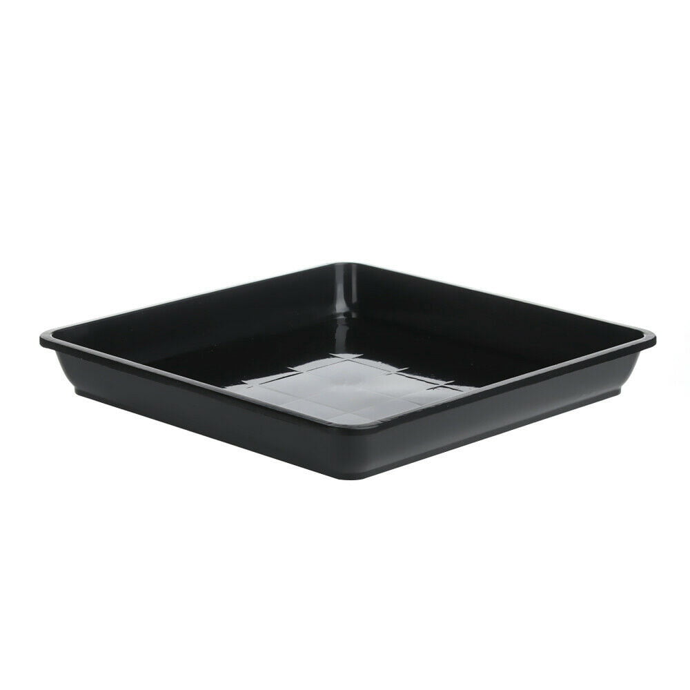 Deformation-resistant Indoor Home Outdoor Square Garden Supplies Planter Tray Drip Tray Flower Pot Tray BLACK 15 X 15CM