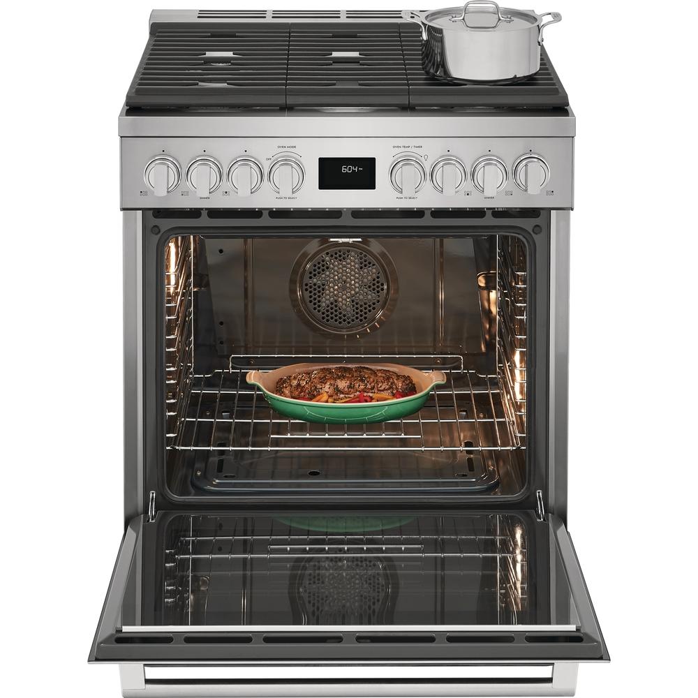 Electrolux 30-inch Freestanding Gas Range with Convection Technology ECFG3068AS