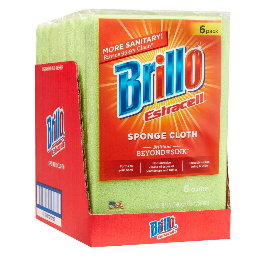 Brillo Estracell Sponge Cloth (6-Count Case of 6) 21018