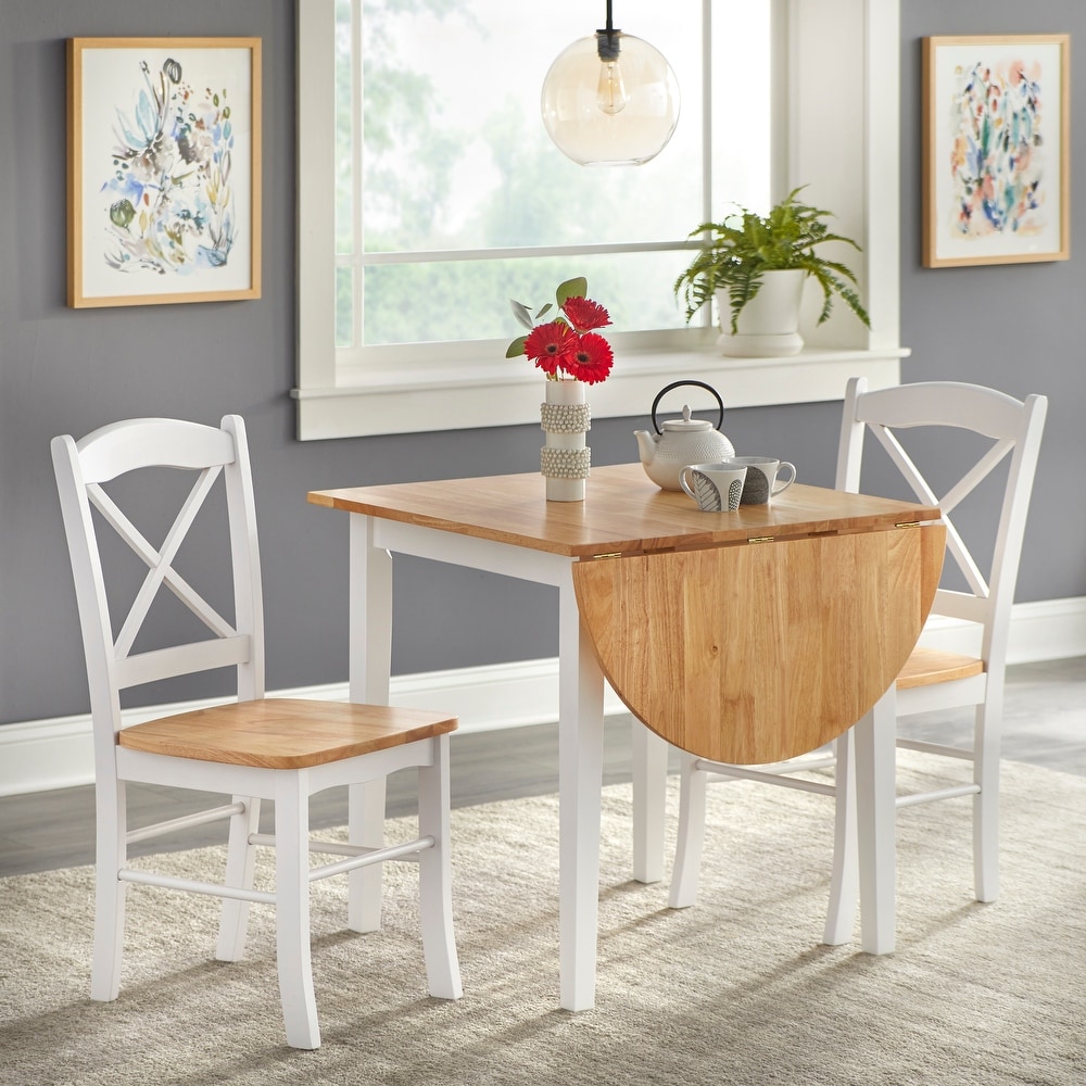 Simple Living Country Cottage Drop Leaf 3 piece Dining Set