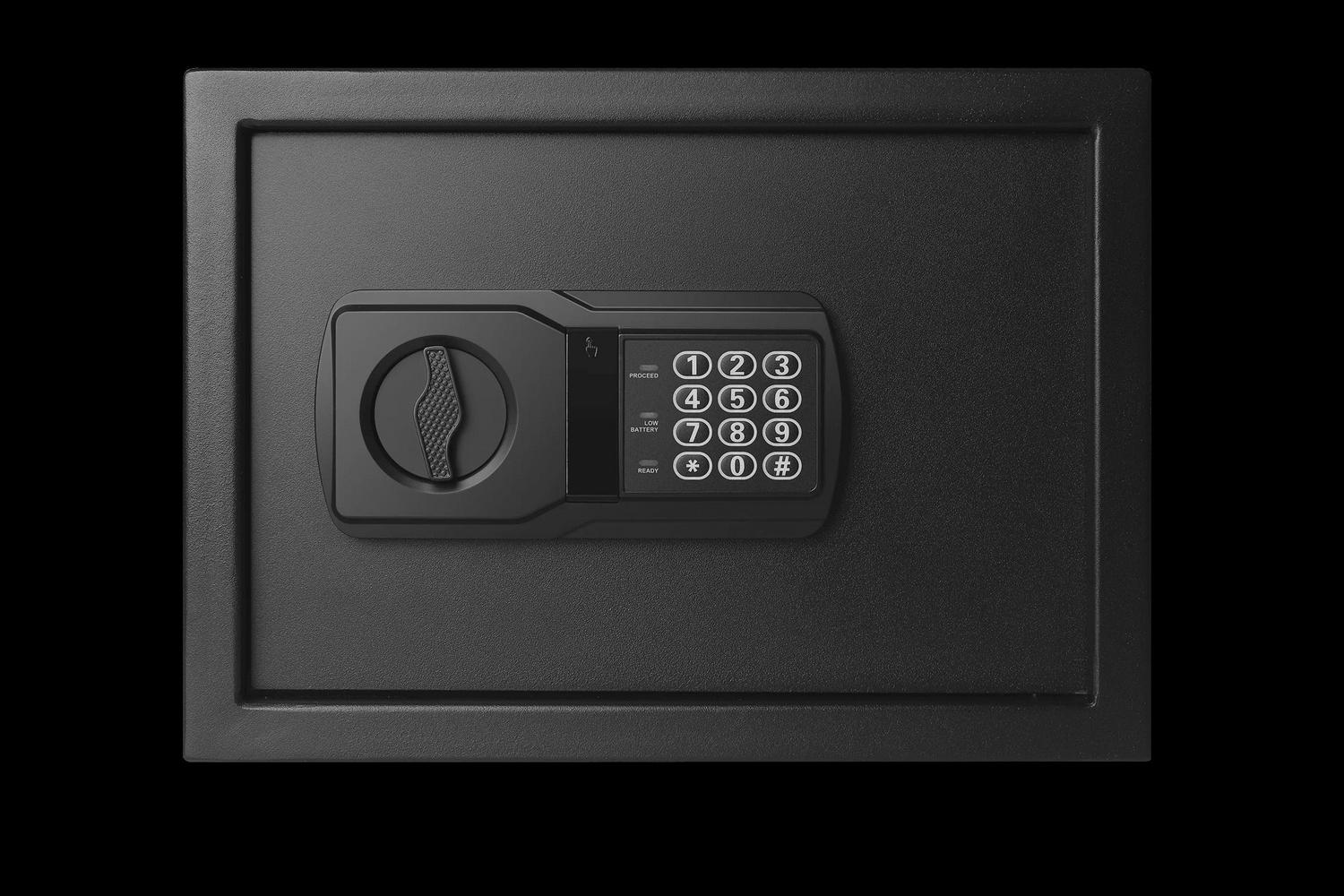 Pen + Gear Safes Model 44E20 with Electronic Lock， Backup Key， 1 Shelf， Black