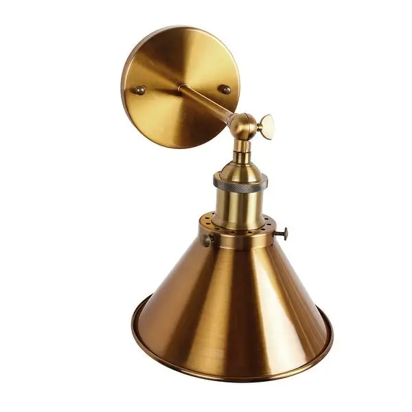 Modern Brushed Brass 1-Light Bathroom Vanity Light - 6.93