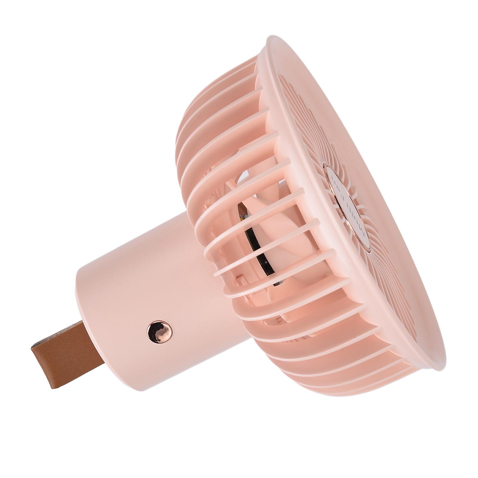 Electric Fan Portable Multifunctional Usb Charging Outdoor Hanging Battery Powered Fan for Home Office Study Camping Pink