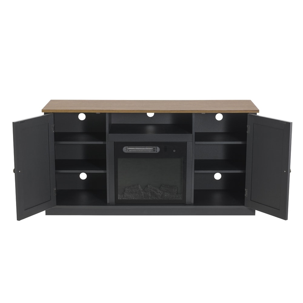 54 in. TV Stand Console for TVs up to 60 in. with Electric Fireplace   54\