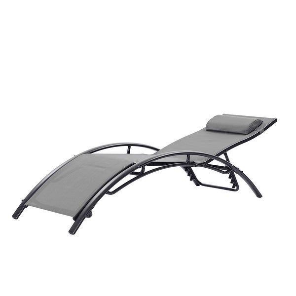 2PCS Set Chaise Lounges， Outdoor Lounge Chair， Recliner Chair