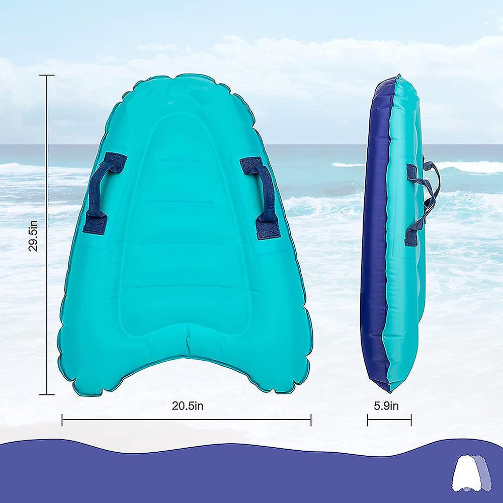 Aufblasbares Bodyboard Mit Griffen，tragbares Bodyboard Schwimmbrett Faltbares Surfboard ，float Surfbrett Fr Erwachsene Zum Strandsurfen Pool Schwimmen