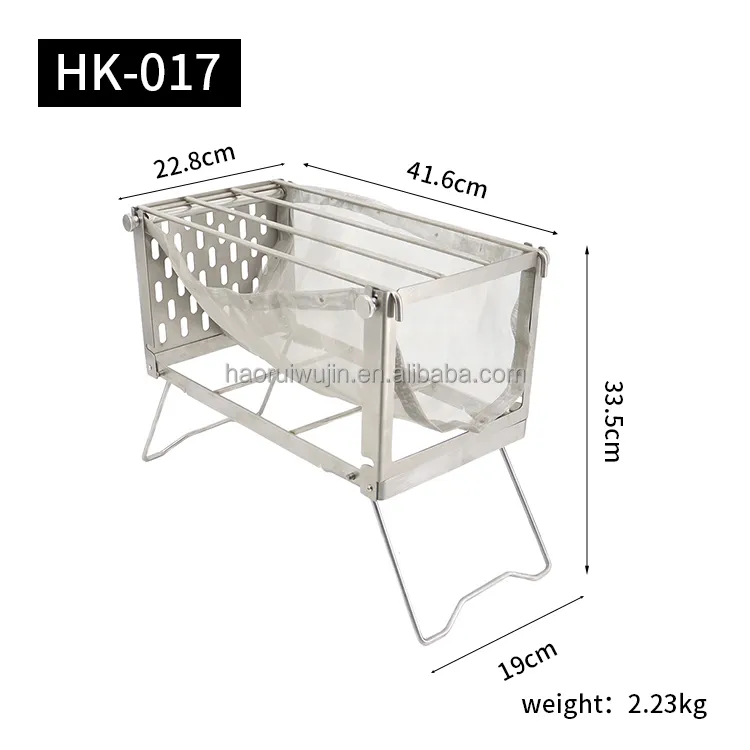 Stainless Steel New Upgrade Portable Outdoor Camping Fire Pit Collapsible Foldable Mesh Firepits