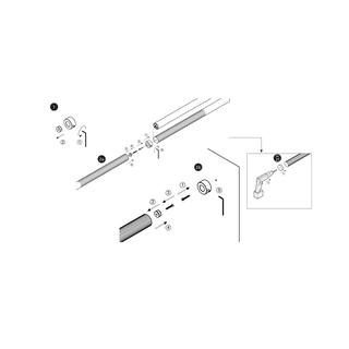 Dolle Prova PA8 Powder Coated Steel Handrail Connector-Wall Terminal 96080