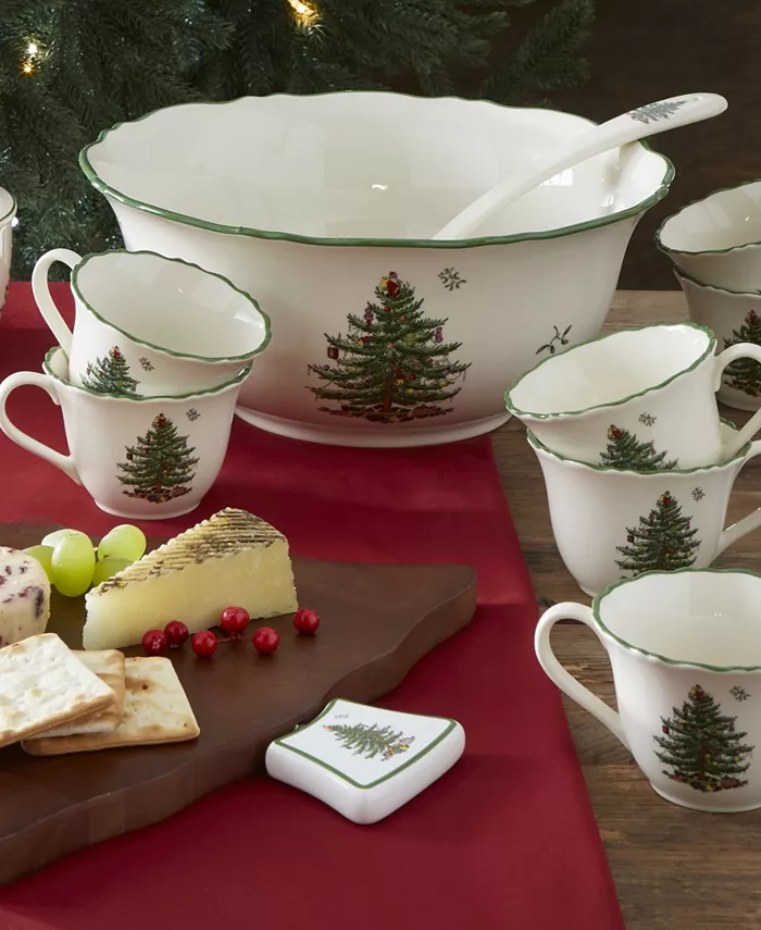 Spode Christmas Tree 10-Pc. Punch Bowl Set