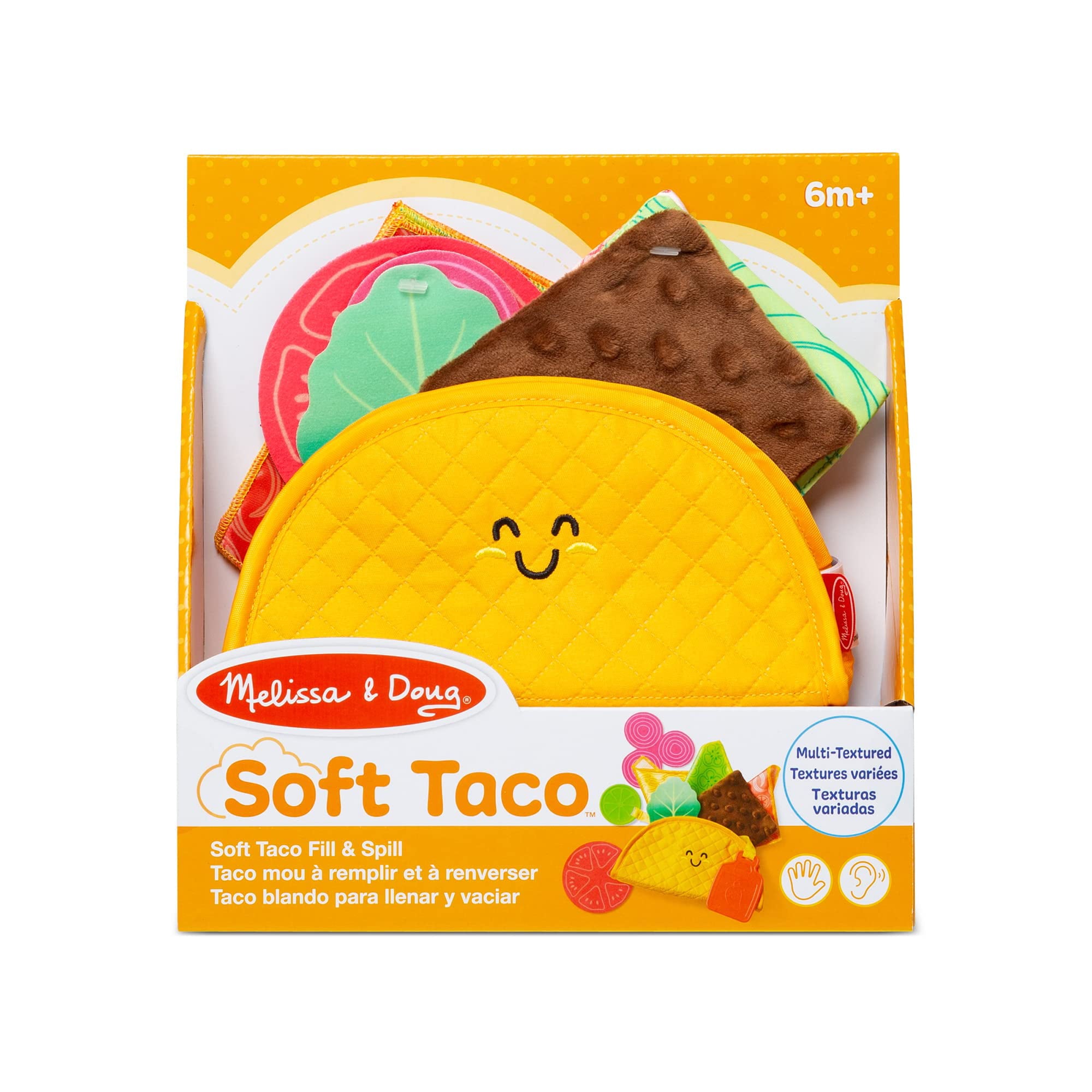 Melissa and Doug Multi-Sensory Soft Taco Fill and Spill Infant Toy