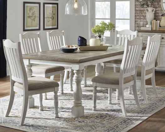 Havalance Dining Room Table and 6 Side Chairs