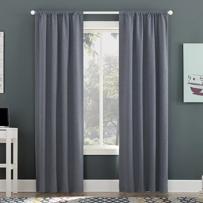 Sun Zero Generation Jules 100% Blackout Rod Pocket Window Curtain