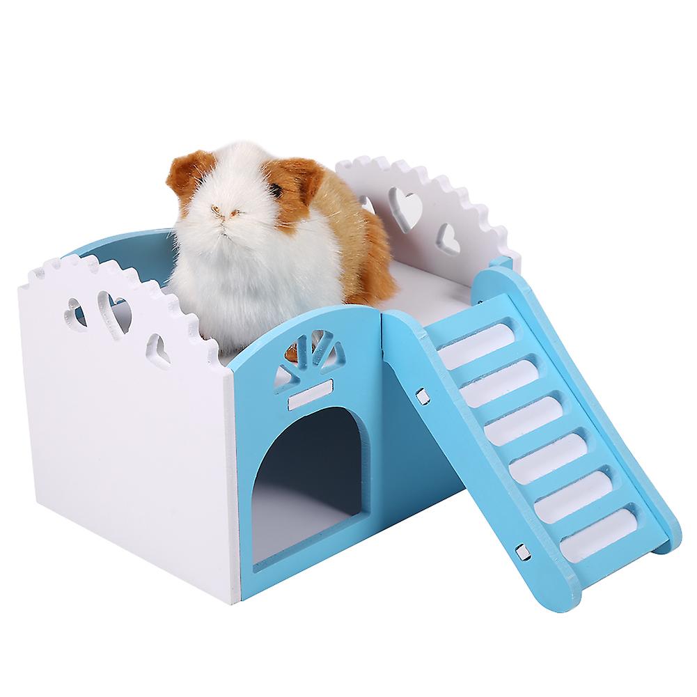 Pet Hamster Small Animal Castle Sleeping House Nest Exercise Toy Blue