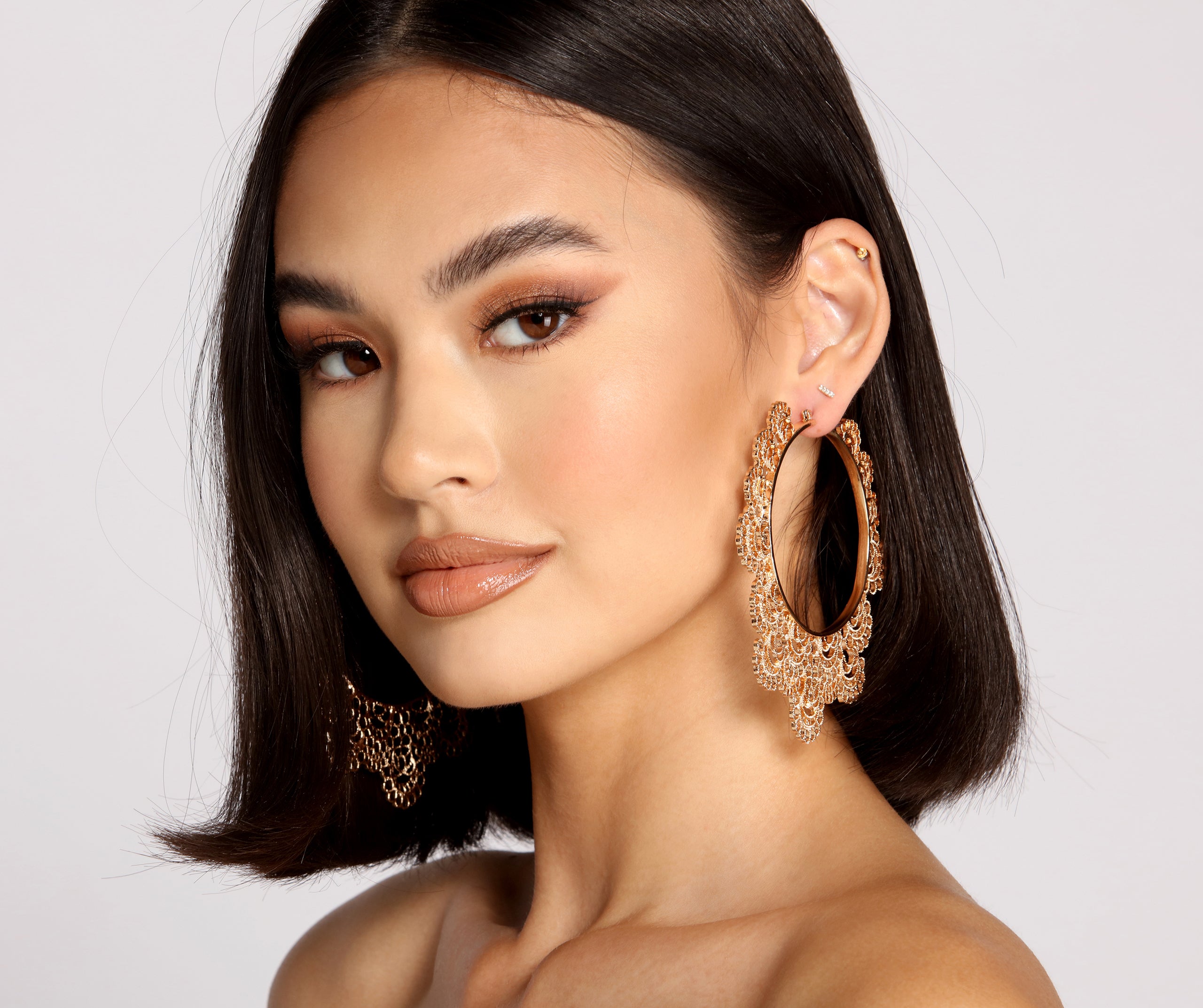 Feeling So Extra Filigree Large Hoops