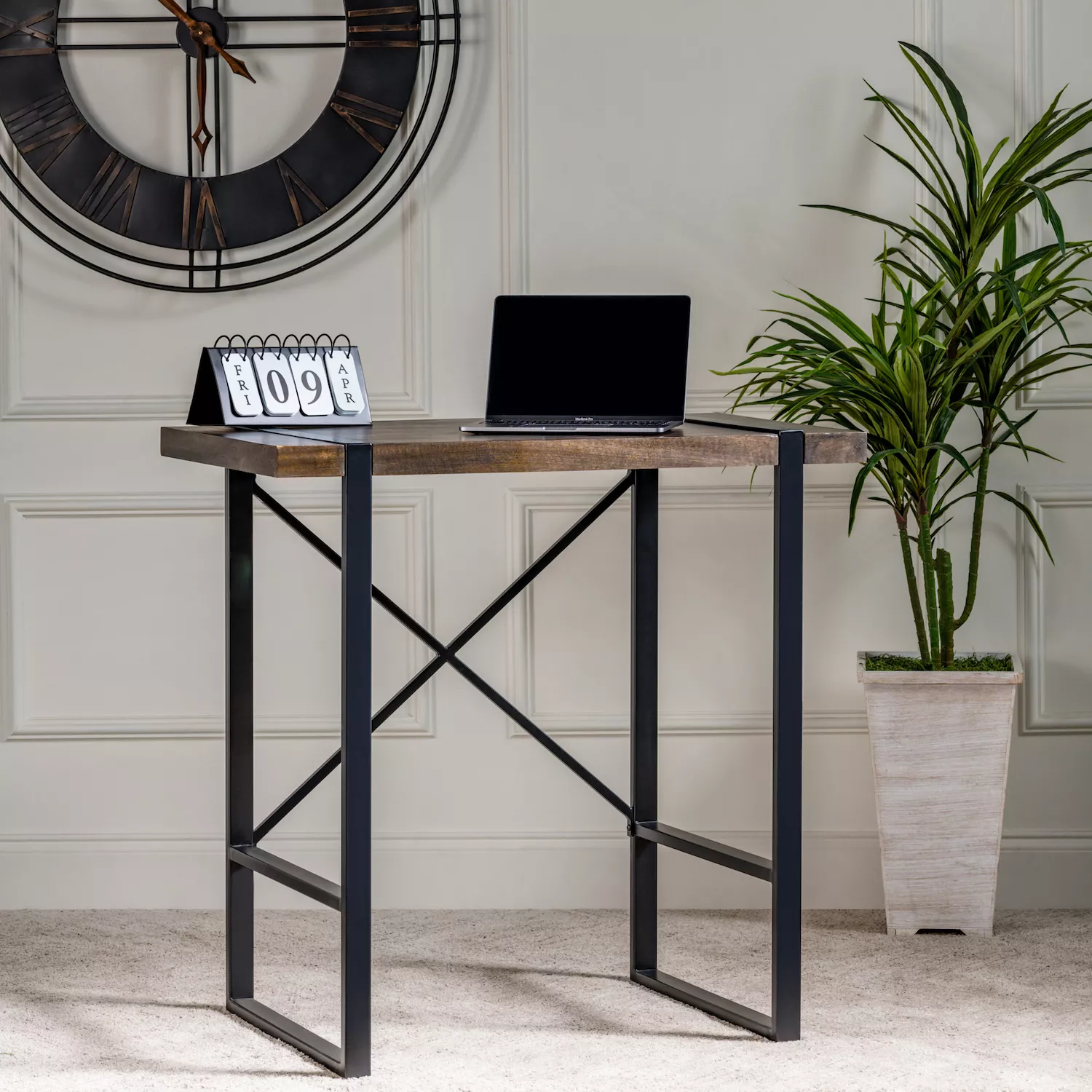 Evolution Josie Standing Wood and Metal Desk