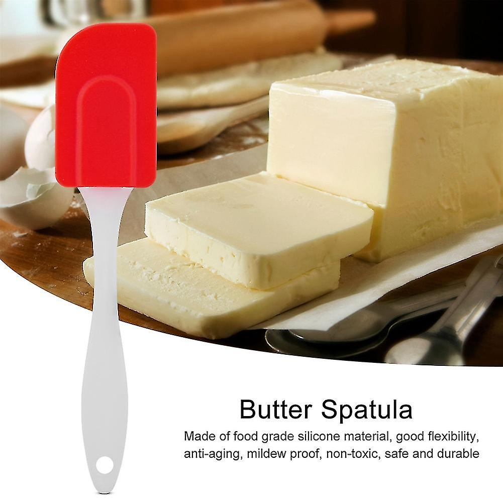 Silicone Spatulas Butter Cream Scraper Heat Resistant Kitchen Cake Baking Mixing Tool(Red)