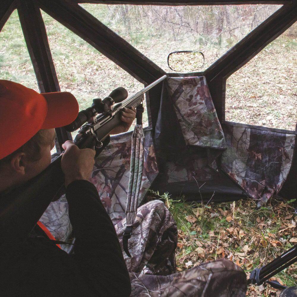 Barronett Blinds Pentagon Bloodtrail Backwoods Camo Large Ground Hunting Blind (2-Pack) 2 x BARR-PT550BW