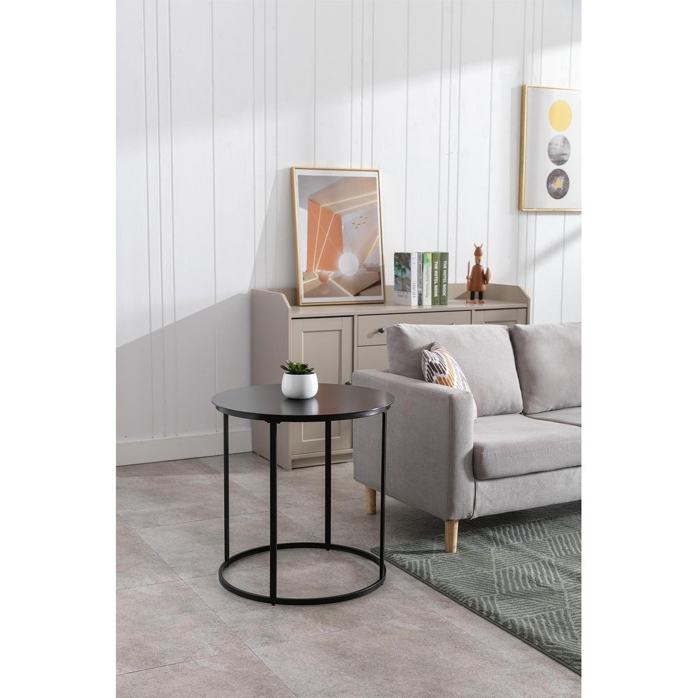 Landon Iron Round Side Table