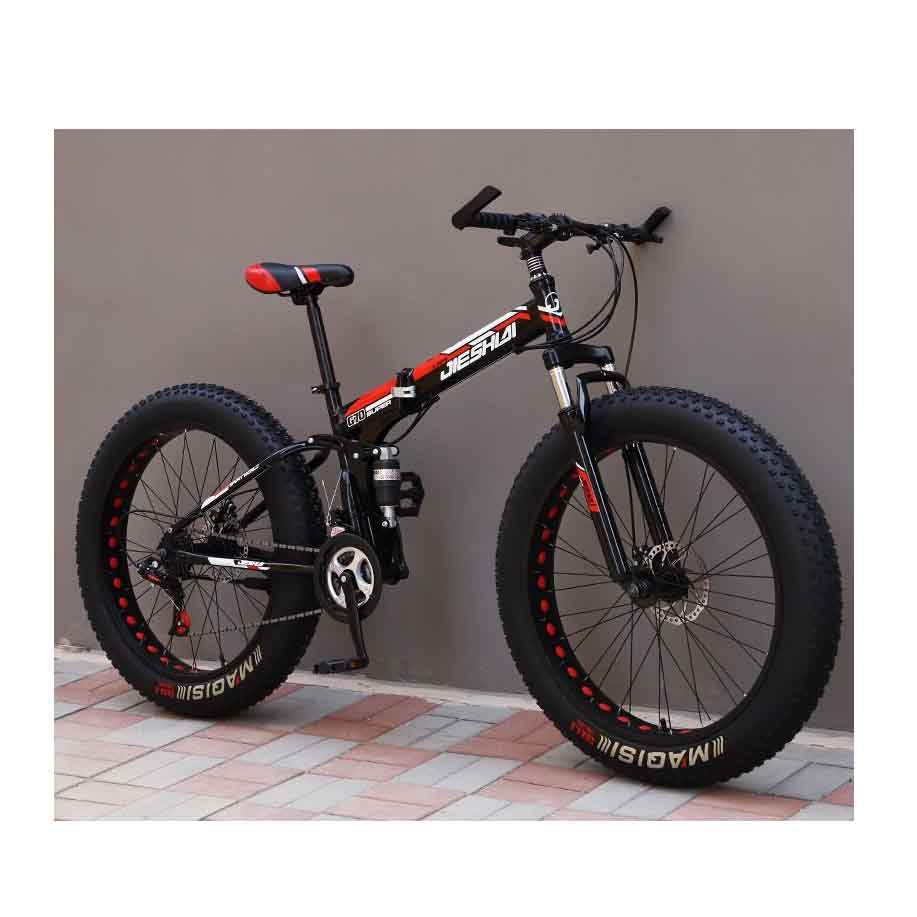 bicycle 26 inch *4.0 fat tires 21/24/27 speed double disc brake folding mountain bike foldable fatbikes for man bicycle