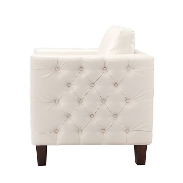 Pr Comfy Nailhead Trim with Tufted Arms Club Chair Set of 2 by HULALA HOME