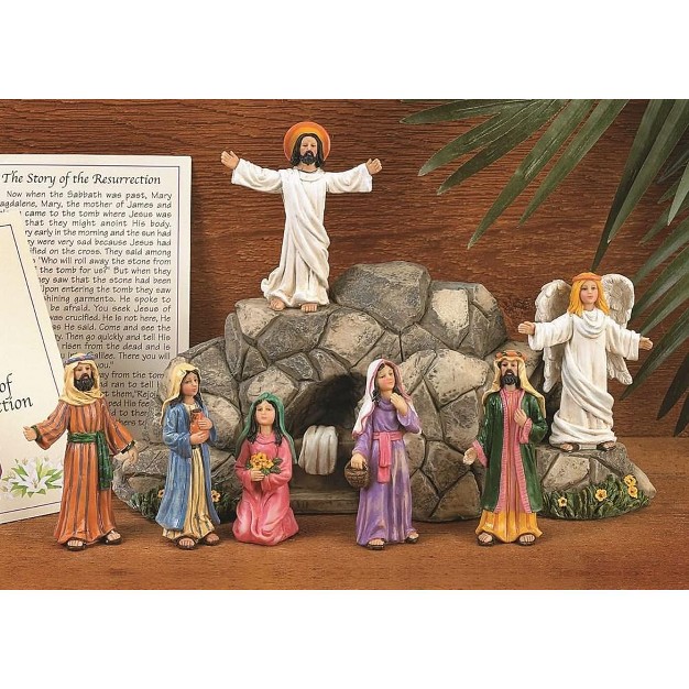 Fun Express Resin Resurrection Set For Easter Home D cor Figurines Molded 8 Pieces