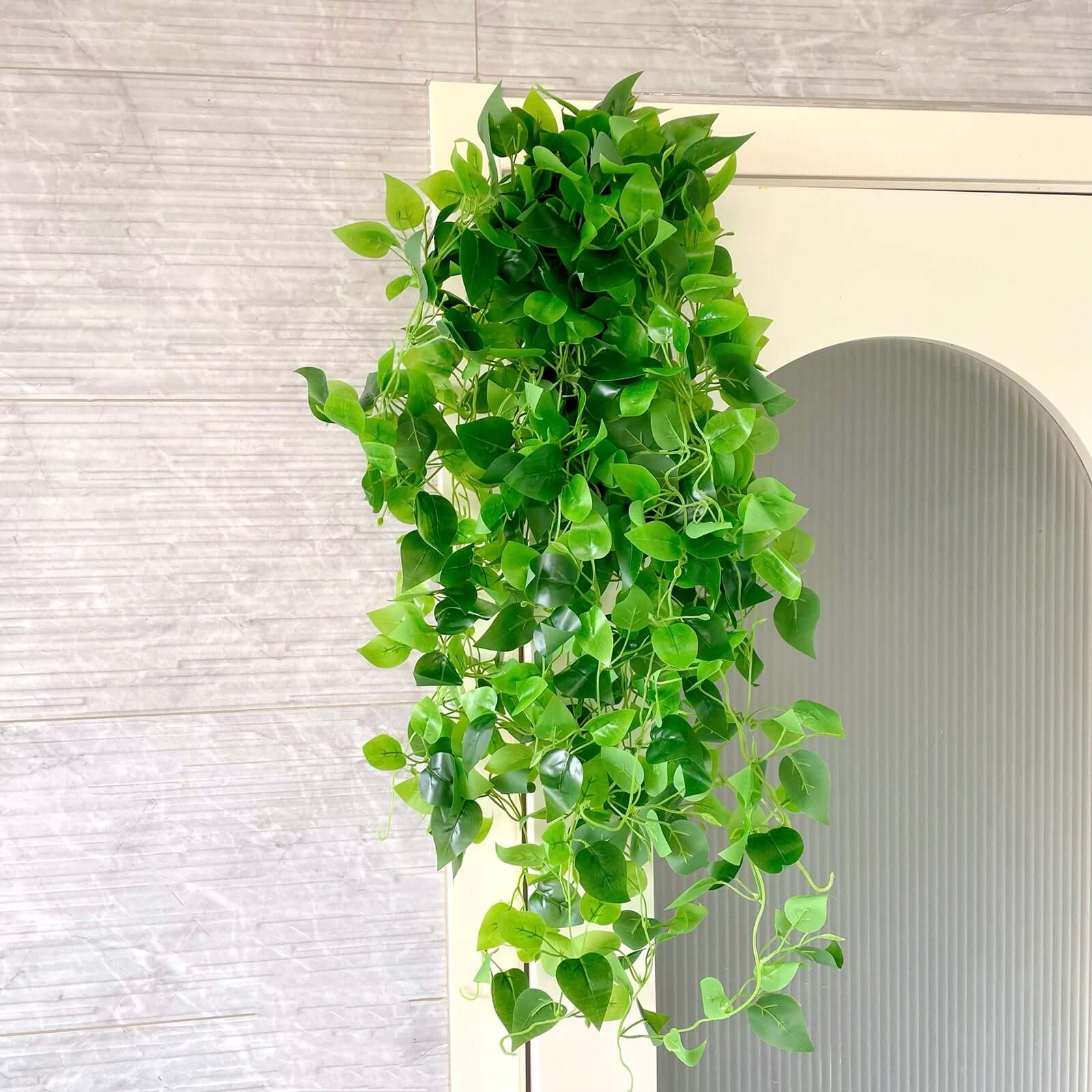 3 Pack Green Silk Pothos Artificial Hanging Plants, Fake Foliage Ivy Vine Garland Vines - 3ft