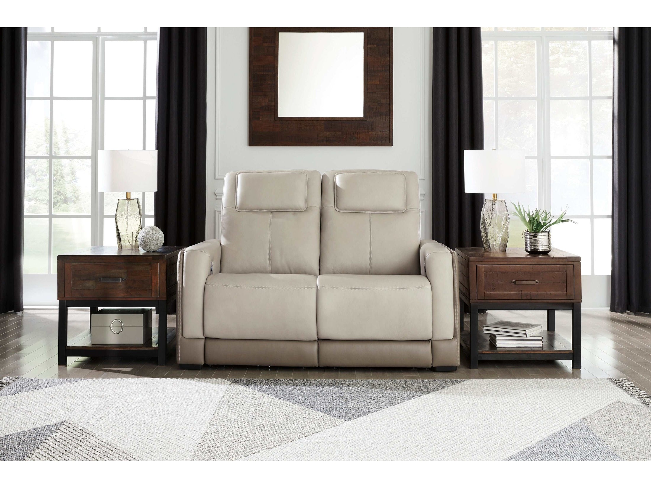 (Online Special Price) Battleville Almond Power Reclining Loveseat