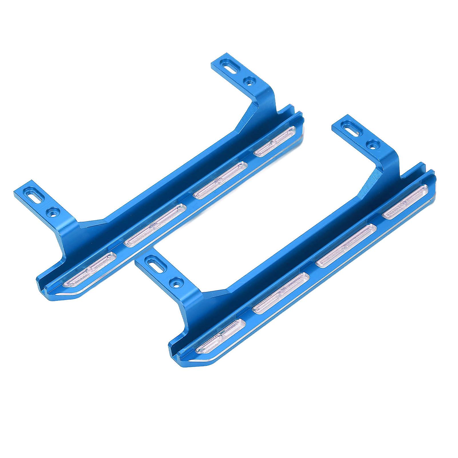 1pack Rc Side Pedal Metal Simulation Step Plate Running Board For Scx10 1/10 Remote Control Vehicleblue